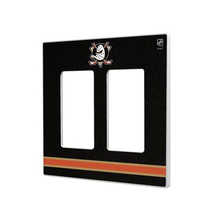 Front. Keyscaper - Anaheim Ducks Double Rocker Lightswitch Plate - Multicolor.