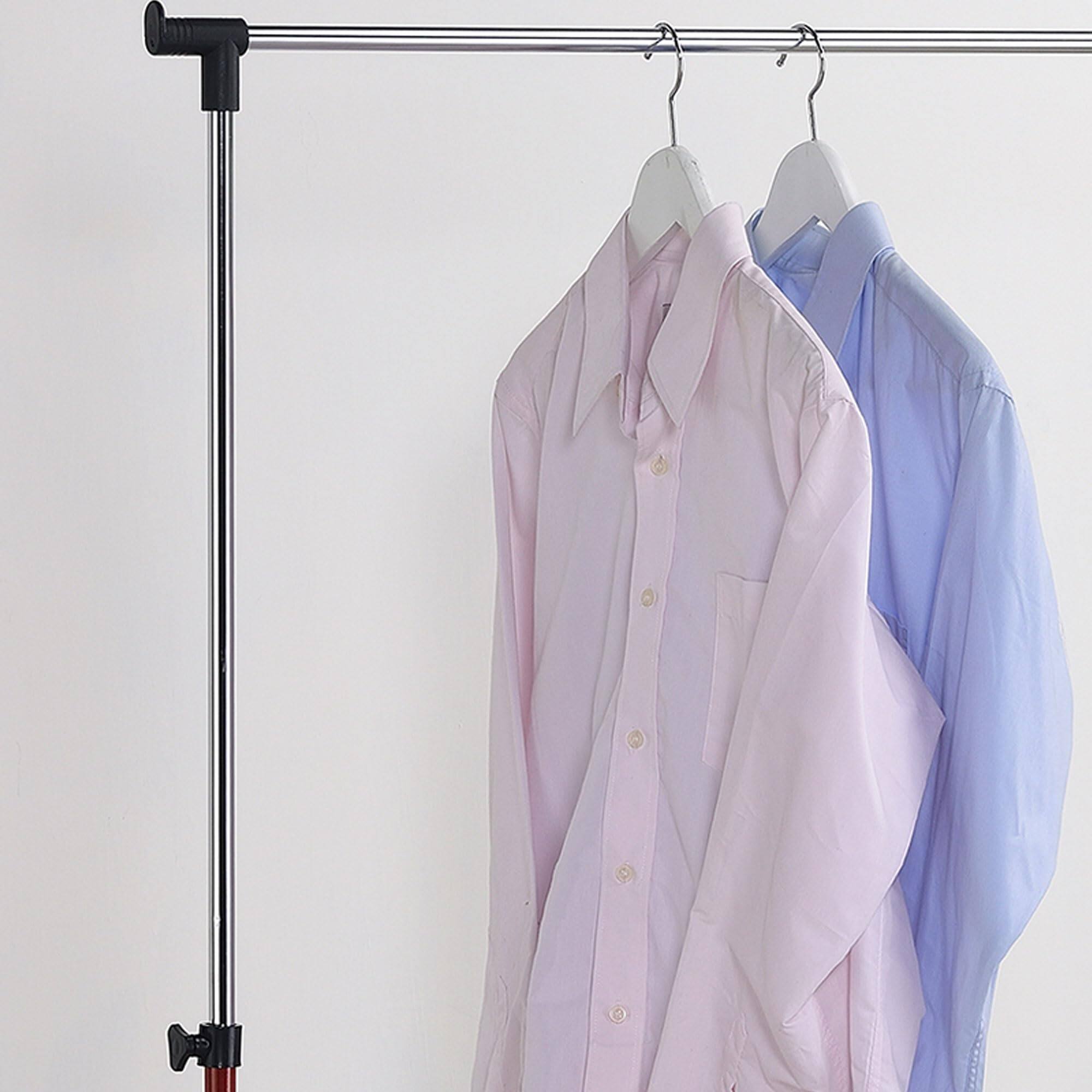 Alt View 1. Kings Brand Furniture - Kings Brand Furniture Standard Rod Clothing Garment Rack, Rolling Clothes Organizer on Wheels for Hanging Clothes - Red.