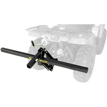 Front. Camco - Camco Black Boar ATV/UTV Implement Strong Outside Vehicle Manual Lift Attachment - Black.