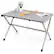 Alt View 17. Costway - 4-6 Person Portable Aluminum Camping Table Lightweight Roll Up Table Grey - Grey.