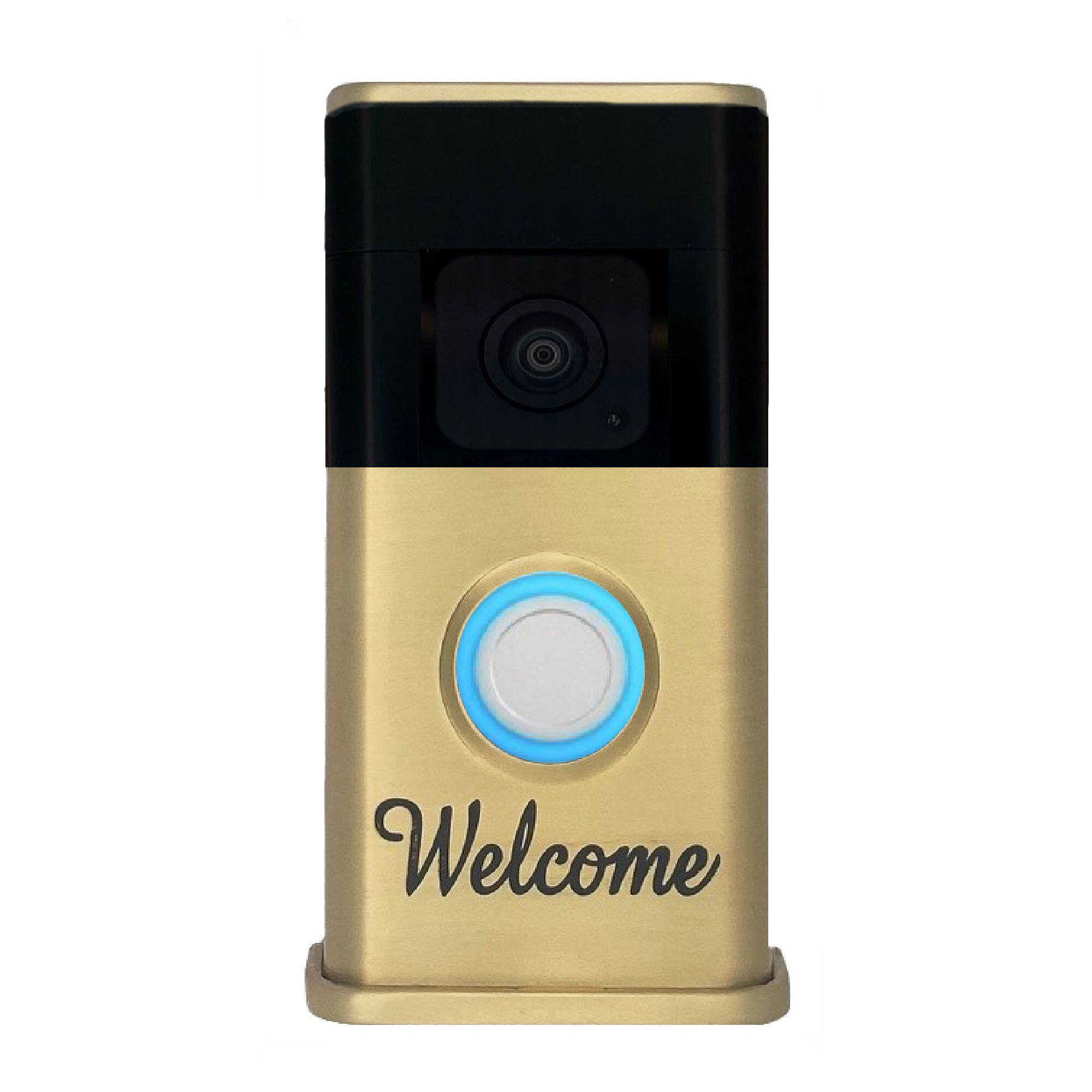 Michael Healy - Welcome Video Doorbell Cover (Ring 3, 3 Plus, 4, Battery Plus, Battery Pro) - Satin Brass