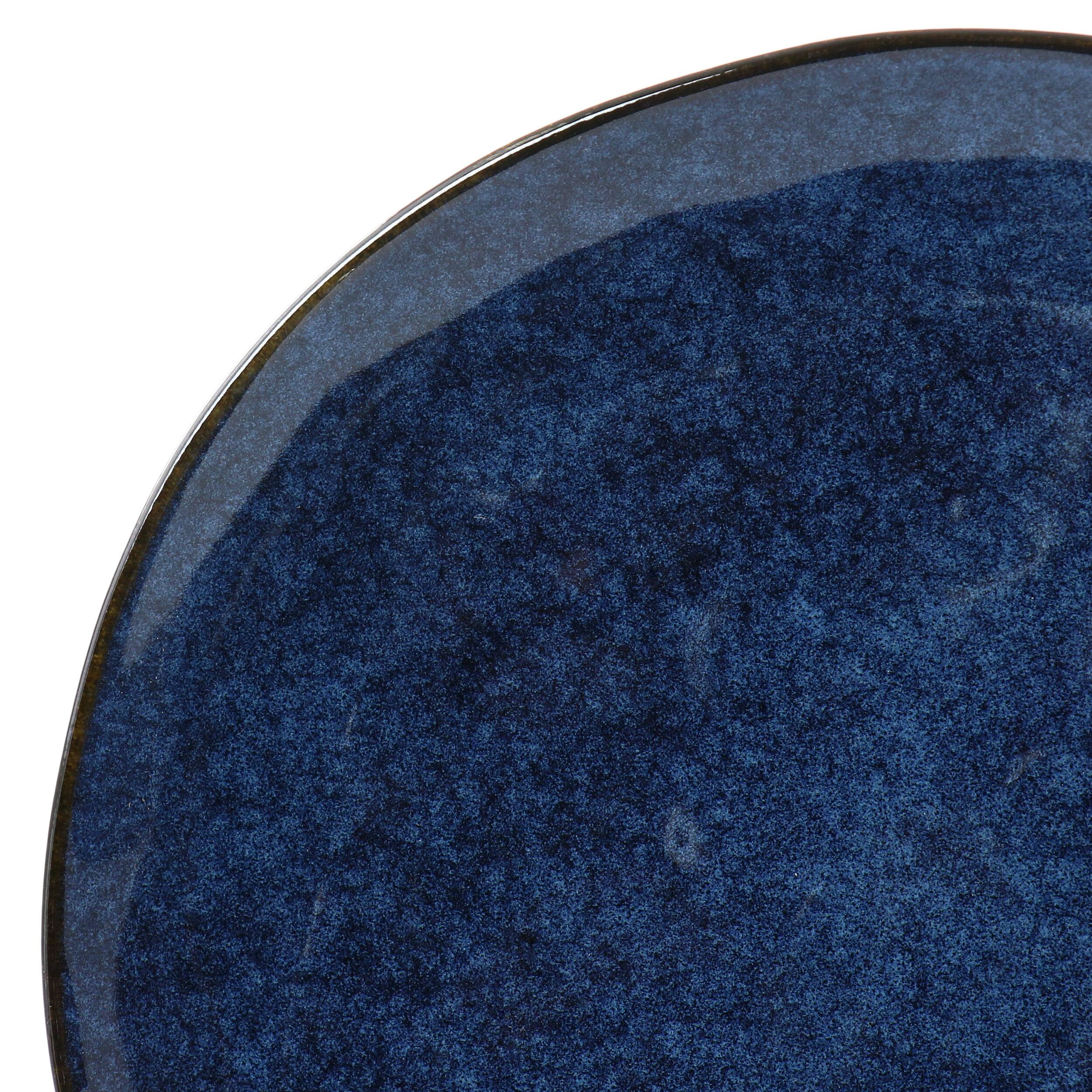 Alt View 4. Elama - Elama Samara 12 Piece Stoneware Dinnerware Set in Blue - Blue.