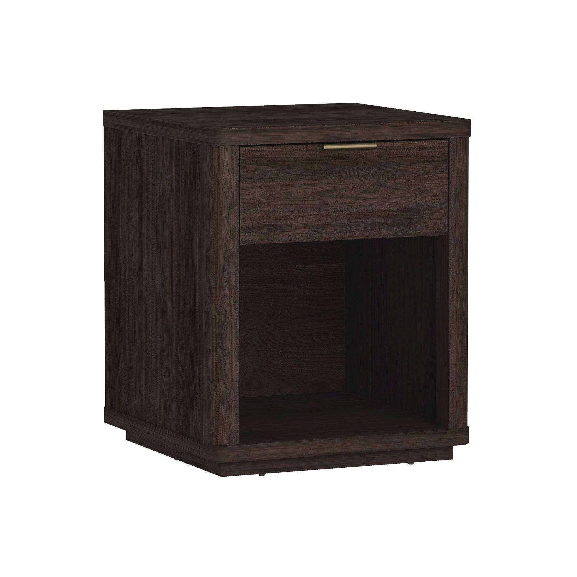 Alt View 2. Manhattan Comfort - Evelyn Modern 20" Nightstand - Brown.
