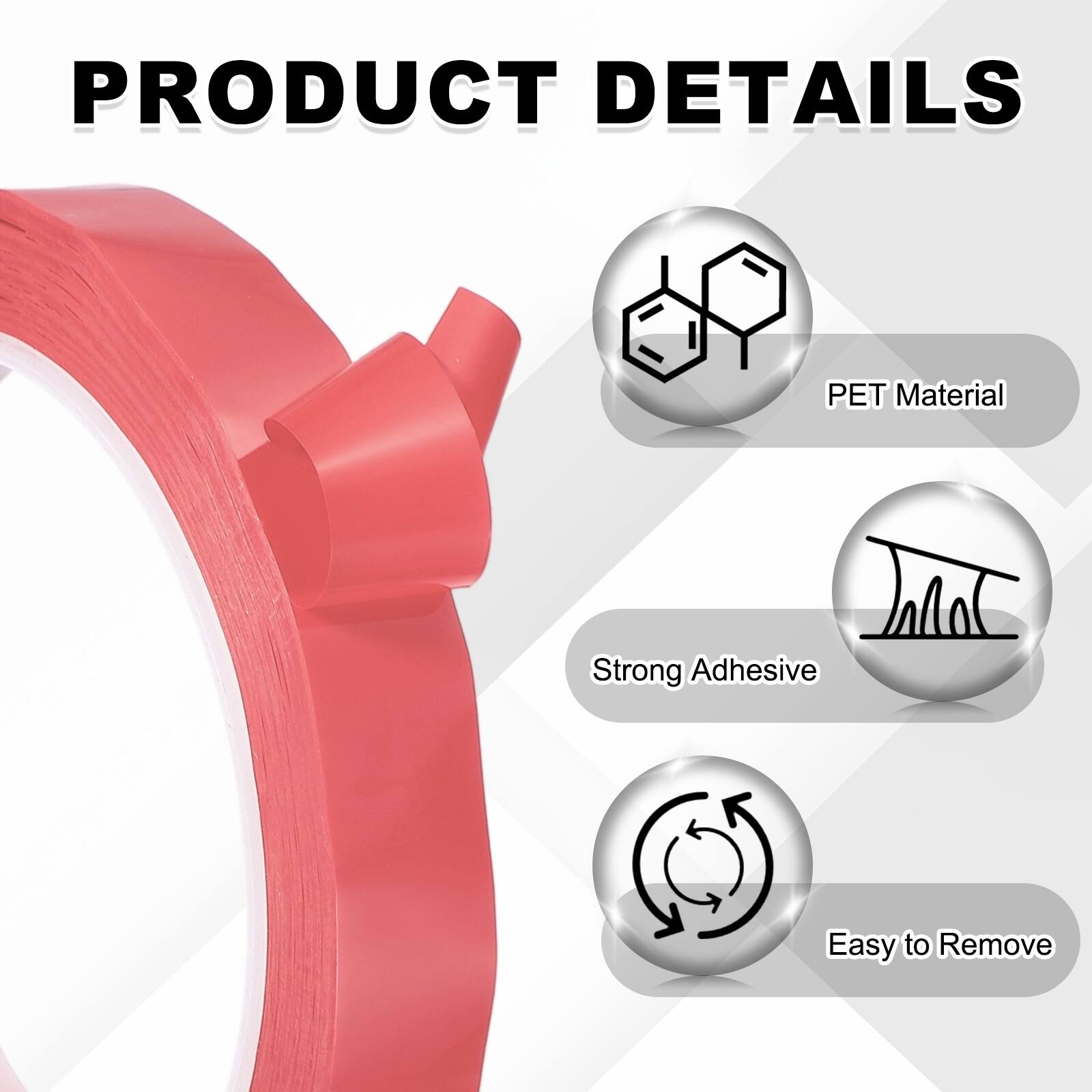 PRODUCT DETAILS

- PET Material
- Strong Adhesive
- Easy to Remove