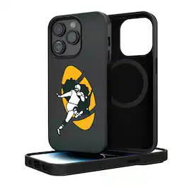 Keyscaper - NFL - Green Bay Packers Linen Logo iPhone Magnetic Bump Case - 15 - Black