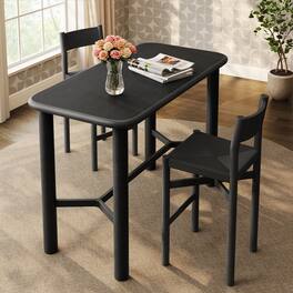 Alvia Rectangular 60" Oak Wood Bar Table by Modway - Black