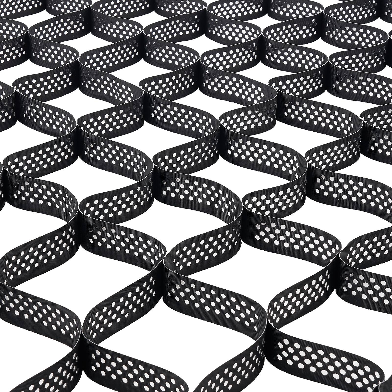 Alt View 5. VEVOR - Gravel Grid, 3 Inch Depth, 24.93 x 9.52 FT / 7600 x 2900 mm, 1880 LBS Per Sq ft Grass Ground Retainer - Black.