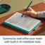 Summarize and refine your notes with built-in Al notebook tools.