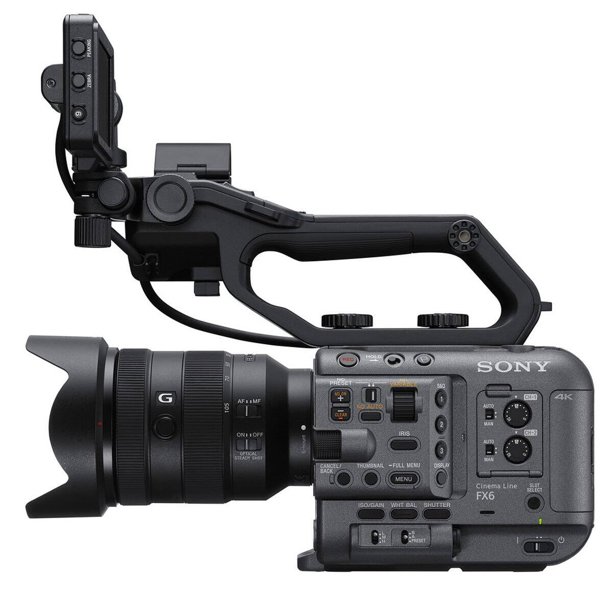 PEAKING ... ZEBRA

G

AF/MF 105 ON: OFF OPTICAL STEADY SHOT

E-mount

HOLD REC SONY NO PRESET VARIABLE 560 1 1 CH-1 4K ND AUTO AUTO 11 CLEAR 9 to 2 WAN IRIS CH-2 AUTO 11 3 4 MAN CANCEL THUMBNAIL -FULL MENU DISPLAY BACK MENU Cinema Line SLOT SELECT FX6 SO/GAIN WHT BAL SHUTTER

U

8 PRESET