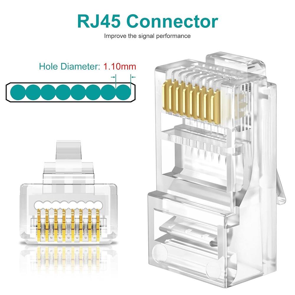 RJ45 Connector  
Improve the signal performance  

Hole Diameter: 1.10mm