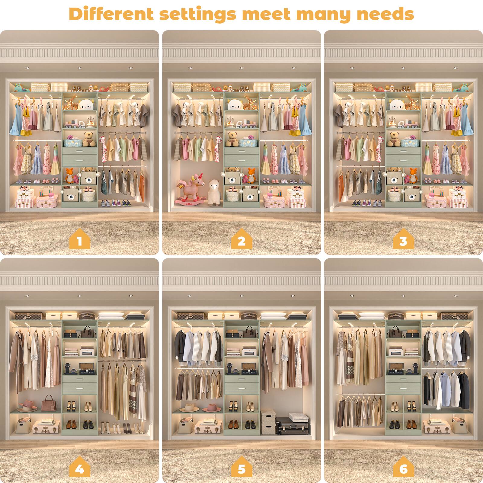 Different settings meet many needs

1 2 3 4 5 6