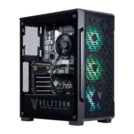 Velztorm - Fultix Gaming Desktop (Ryzen 5-5500, 64GB, 1TB SSD + 2TB 3.5 HDD, RTX 5060, Win 11 Home ) - Black
