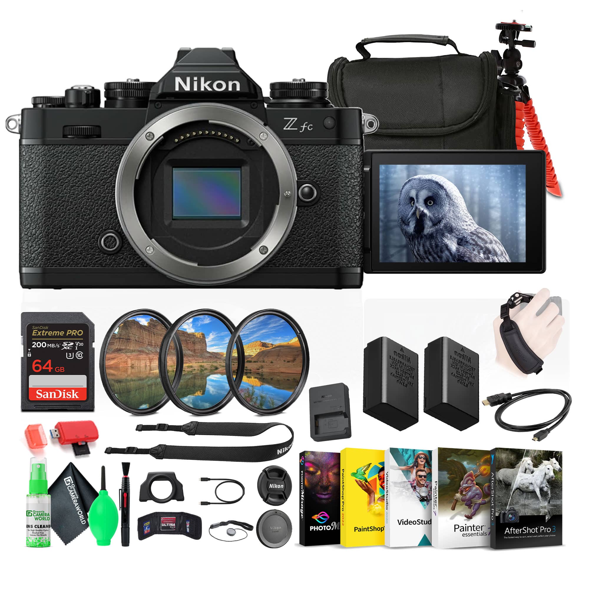 Nikon - Z fc DX-Format Mirrorless Camera + EN-EL25 Battery + 64GB Memory Card + More