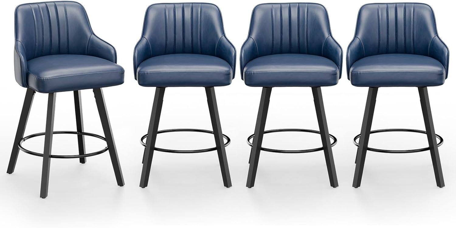 Dark Blue Pu-Set of 4