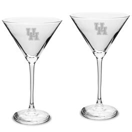 Jardine - Houston Cougars Two-Piece Traditional 10oz. Martini Glass Set - Multicolor