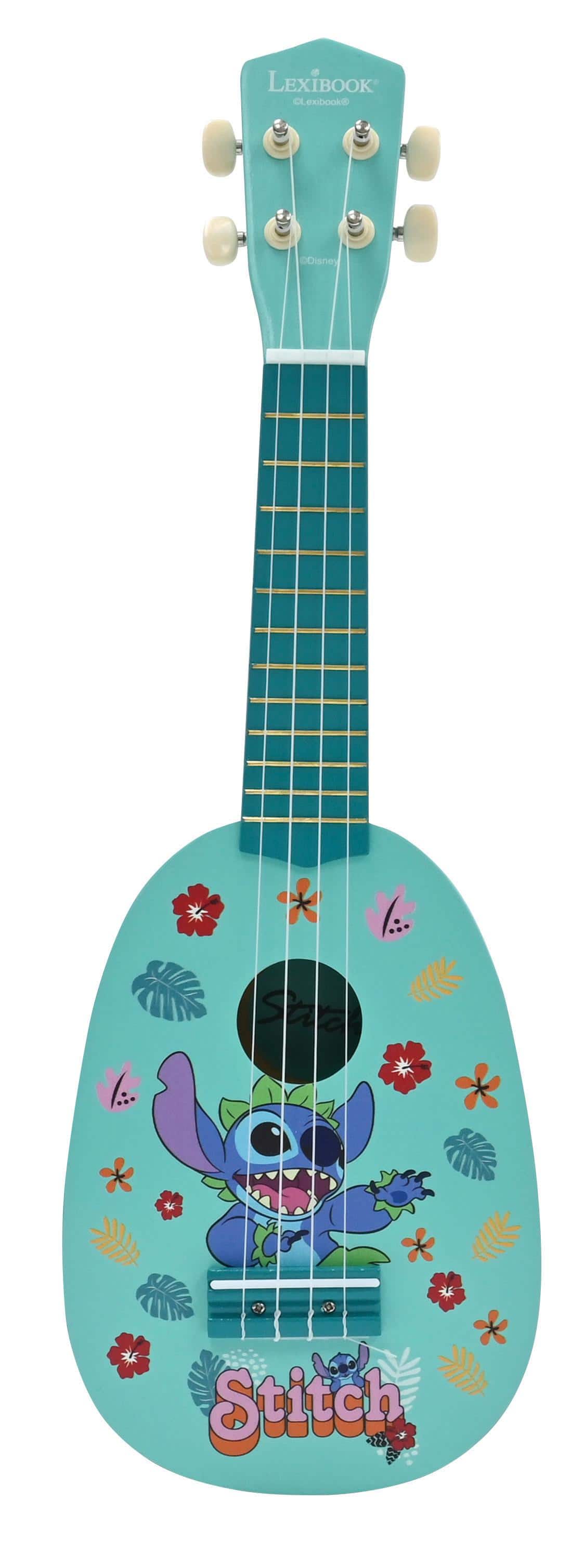 Lexibook - Disney Stitch Wooden Ukulele with Nylon Cords