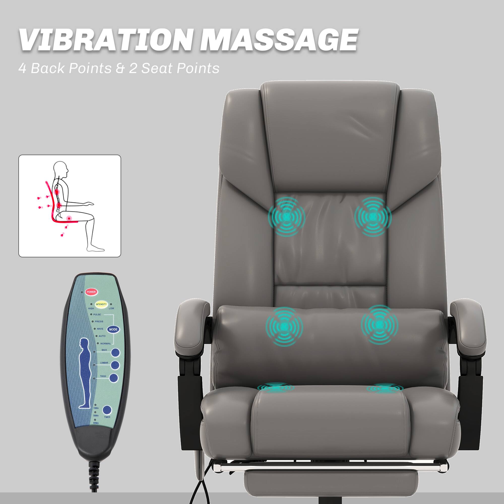 VIBRATION MASSAGE
4 Back Points & 2 Seat Points