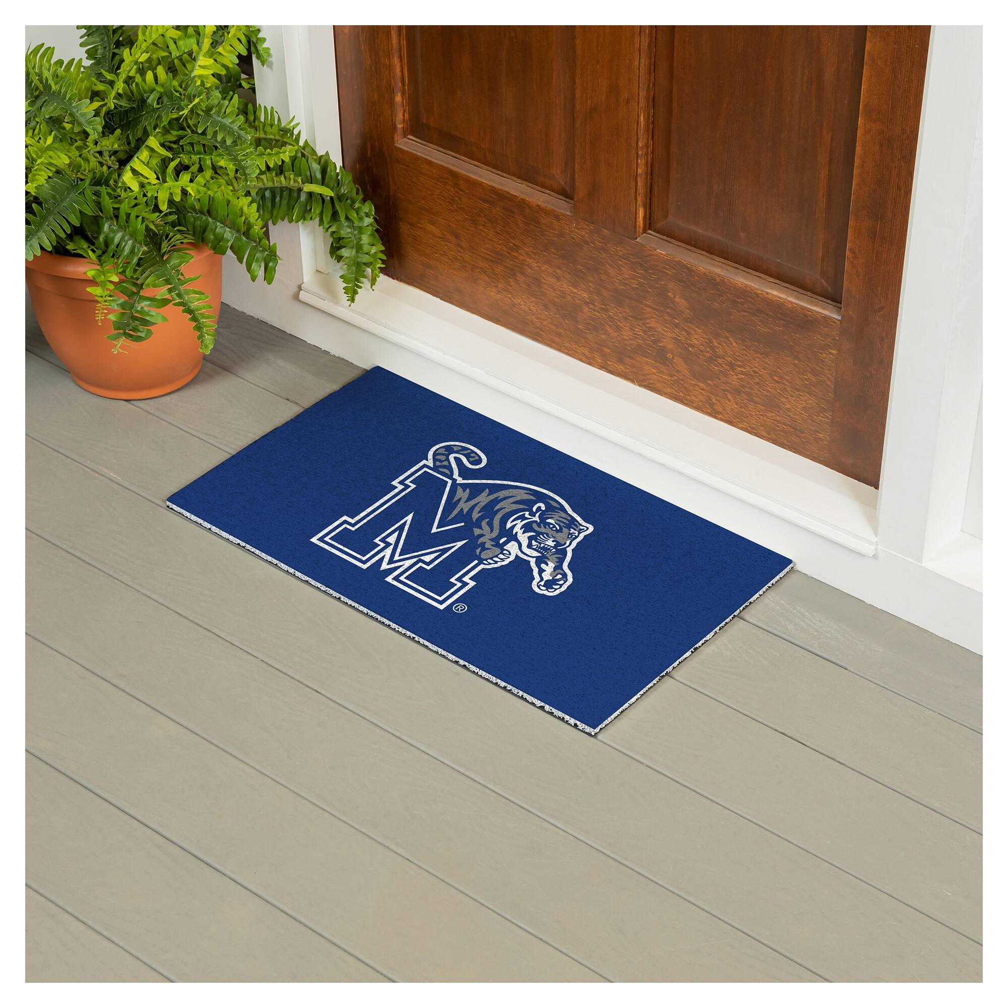 Alt View 2. Evergreen Enterprises - Memphis Tigers 16" x 28" Full Color Indoor/Outdoor Logo Turf Mat - Multicolor.