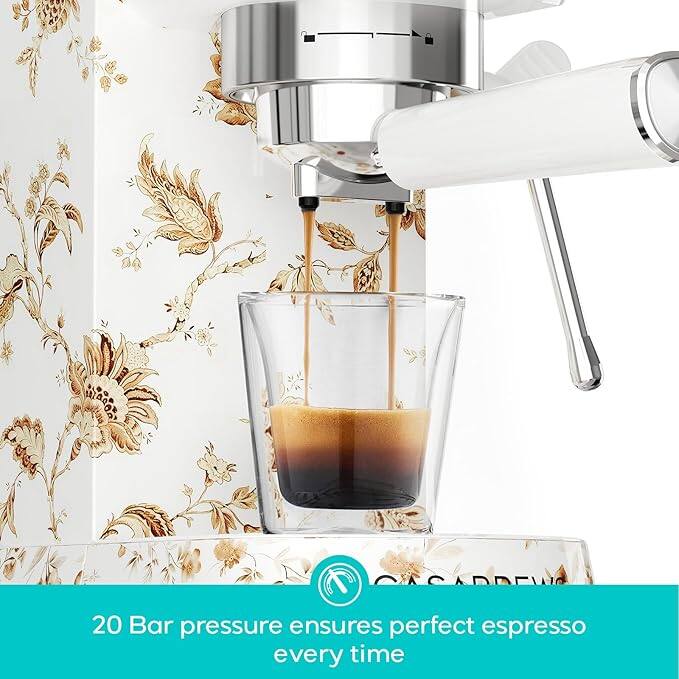 20 Bar pressure ensures perfect espresso every time