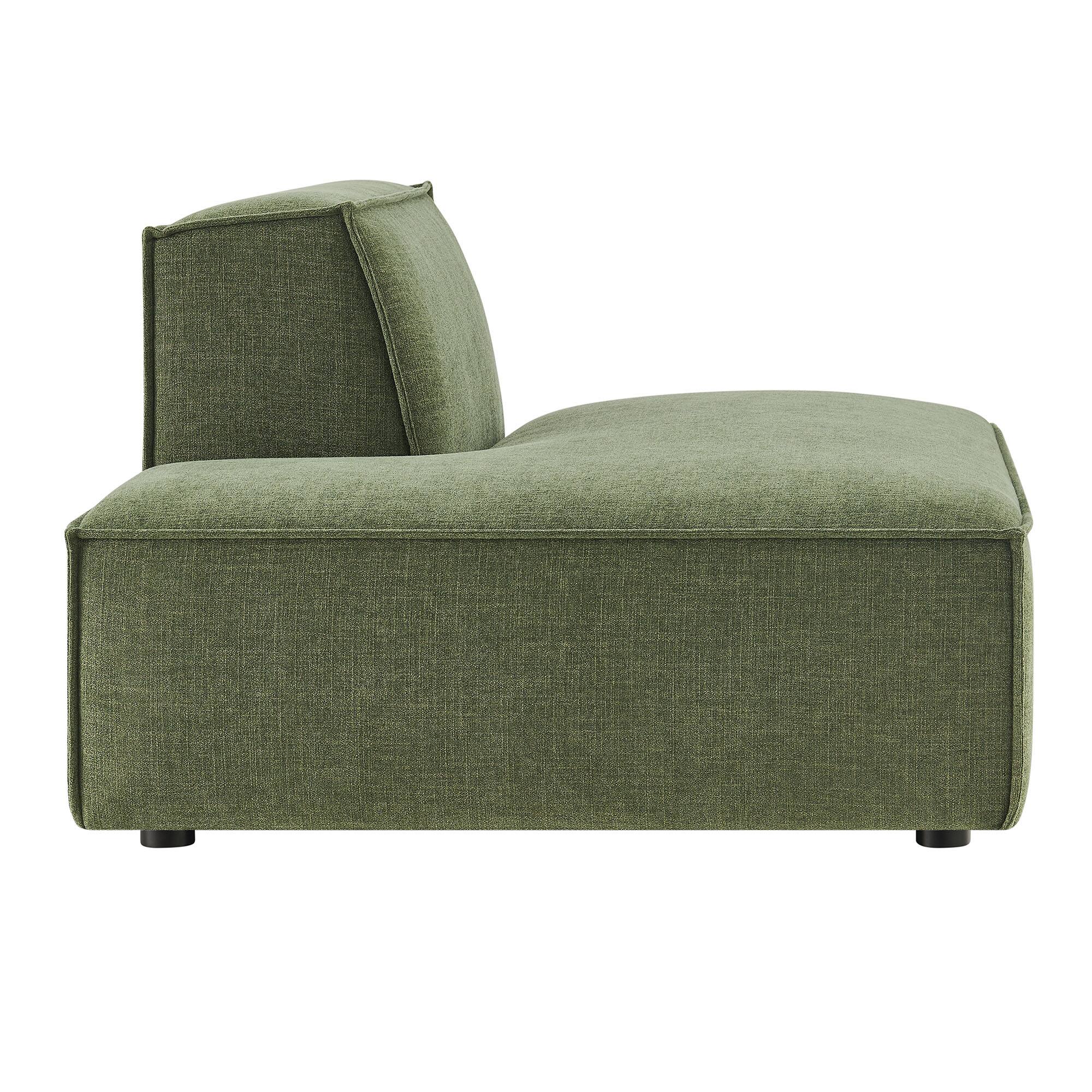 Alt View 4. Modway - Restore Performance Fabric Upholstered Left-Facing Armless Modular Chaise by Modway - Foliage.