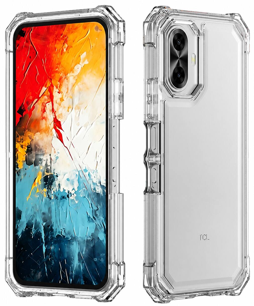 Front. Nakedcellphone - Clear Case for TCL K70 5G Phone - Hybrid - Clear.