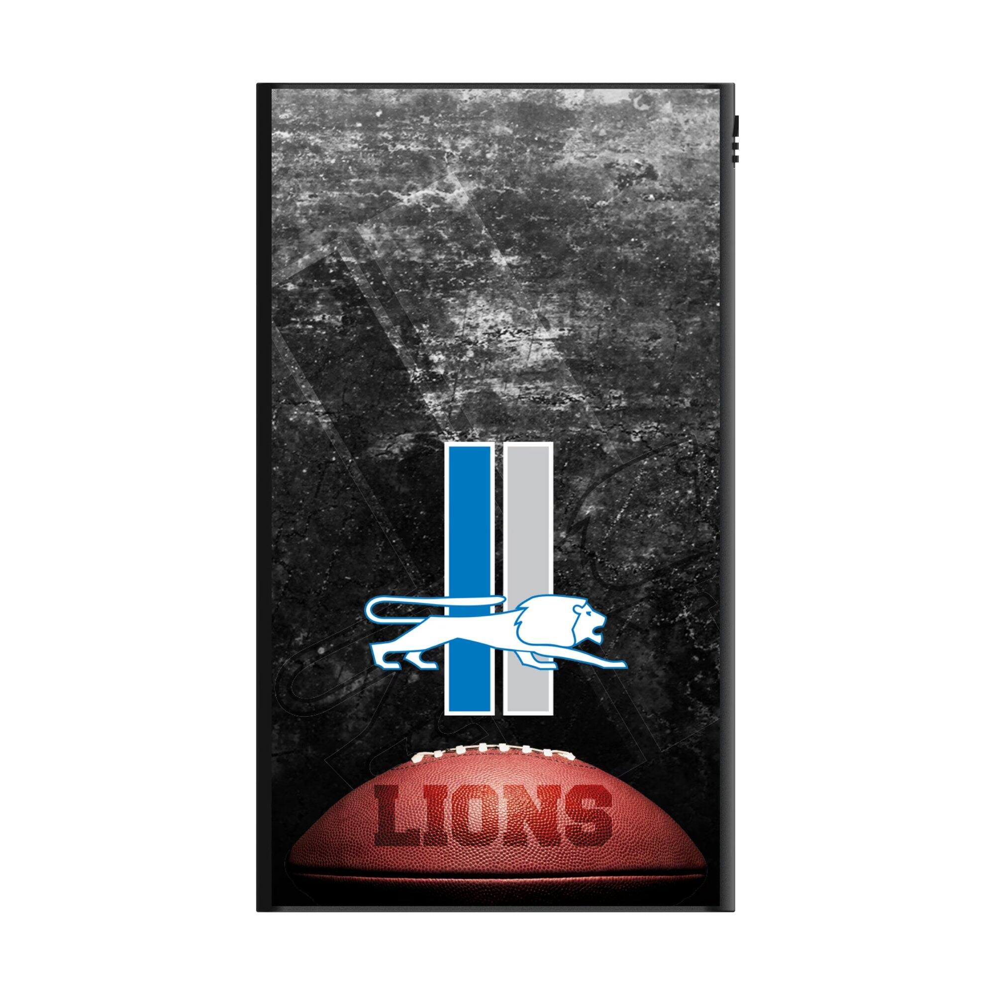 Alt View 1. Keyscaper - Detroit Lions 5000mAh Flat Powerbank - Black.
