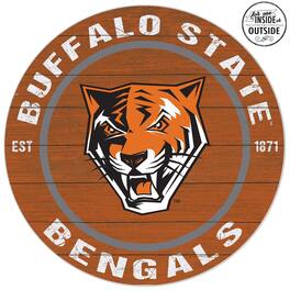 Jardine - Buffalo State Bengals 20'' x 20'' Indoor/Outdoor Weathered Circle Sign - Orange