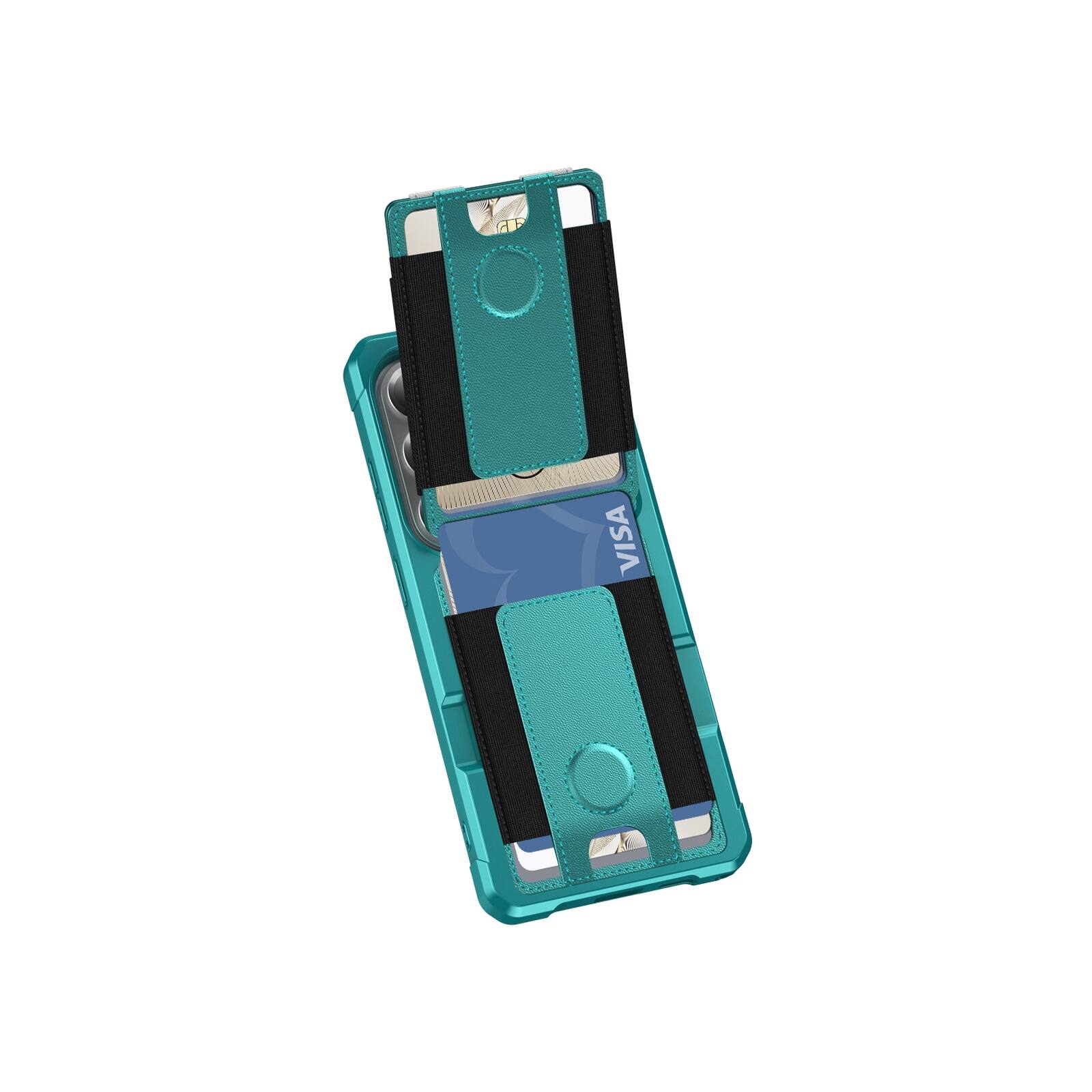 Alt View 4. UUCOVER - Flip Wallet Case for Samsung Galaxy S26 Ultra with Elastic Card Holder Slot Kickstand, Shockproof Drop Protection Cover - Green.