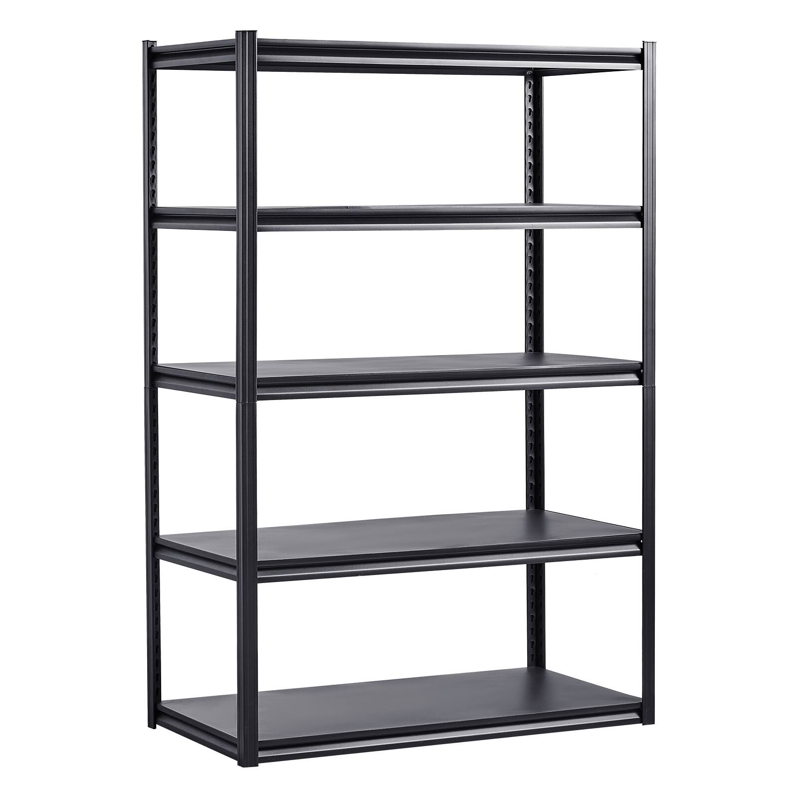 Alt View 5. VEVOR - Storage Shelves, 3000 lbs, 5 Tier Garage Storage Shelving, 24" D x 48" W x 72" H Adjustable Metal Shelves - Black.