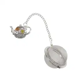Ganz - Sunflower Teapot Charming Zinc Metal Mesh Tea Infuser Ball with Enameling For Loose Leaf Tea Reusable