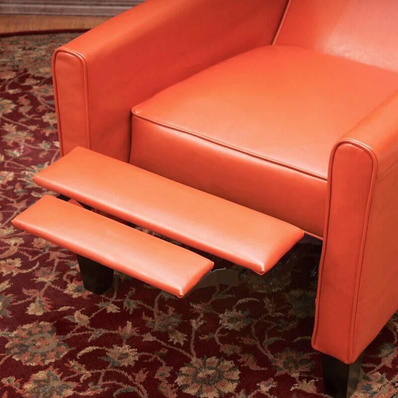 Alt View 6. TinyHomie - Recliner Push Back Chair for Elegant Home Décor Orange - Orange.