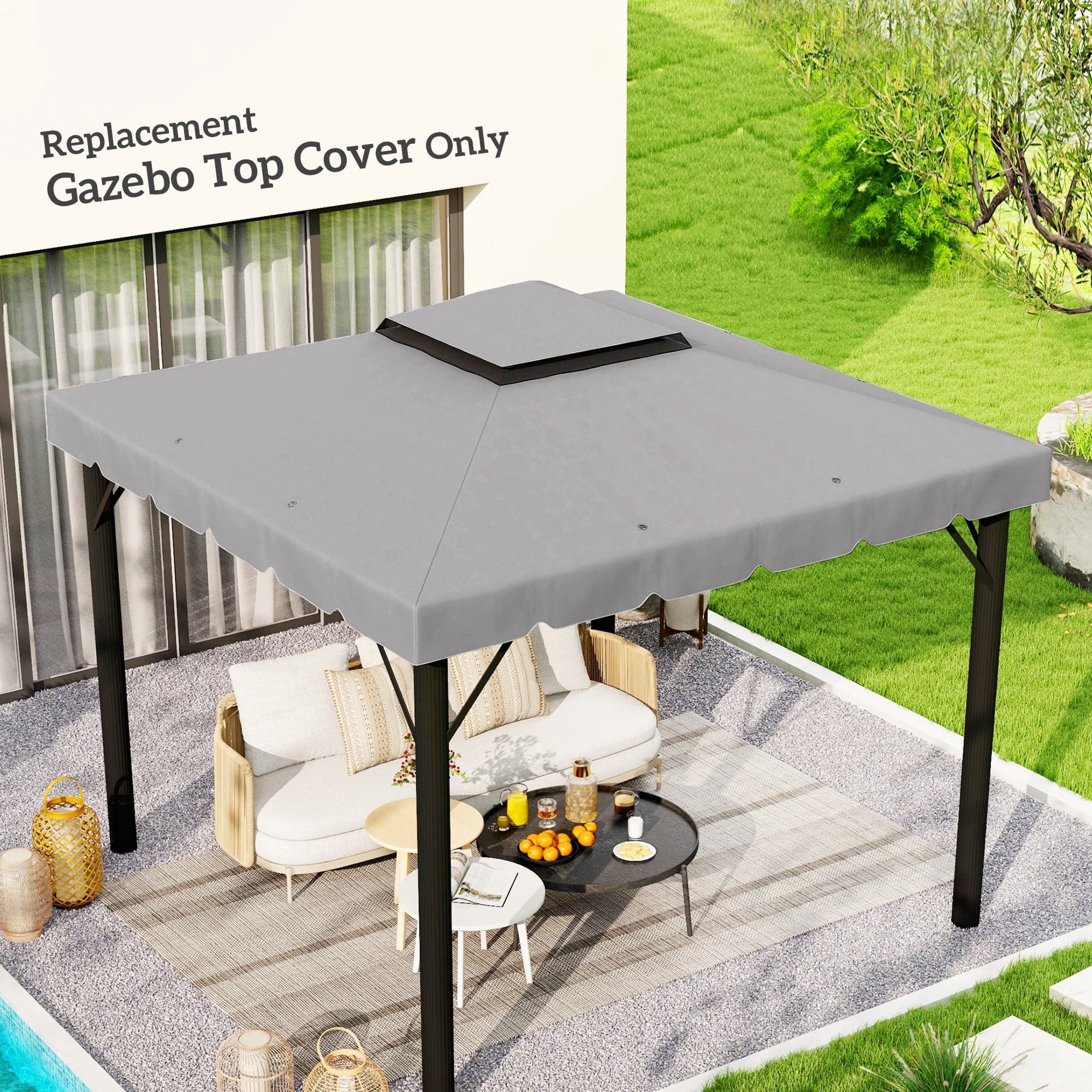 Outsunny Gazebo Canopy Replacement - Thumbnail 2