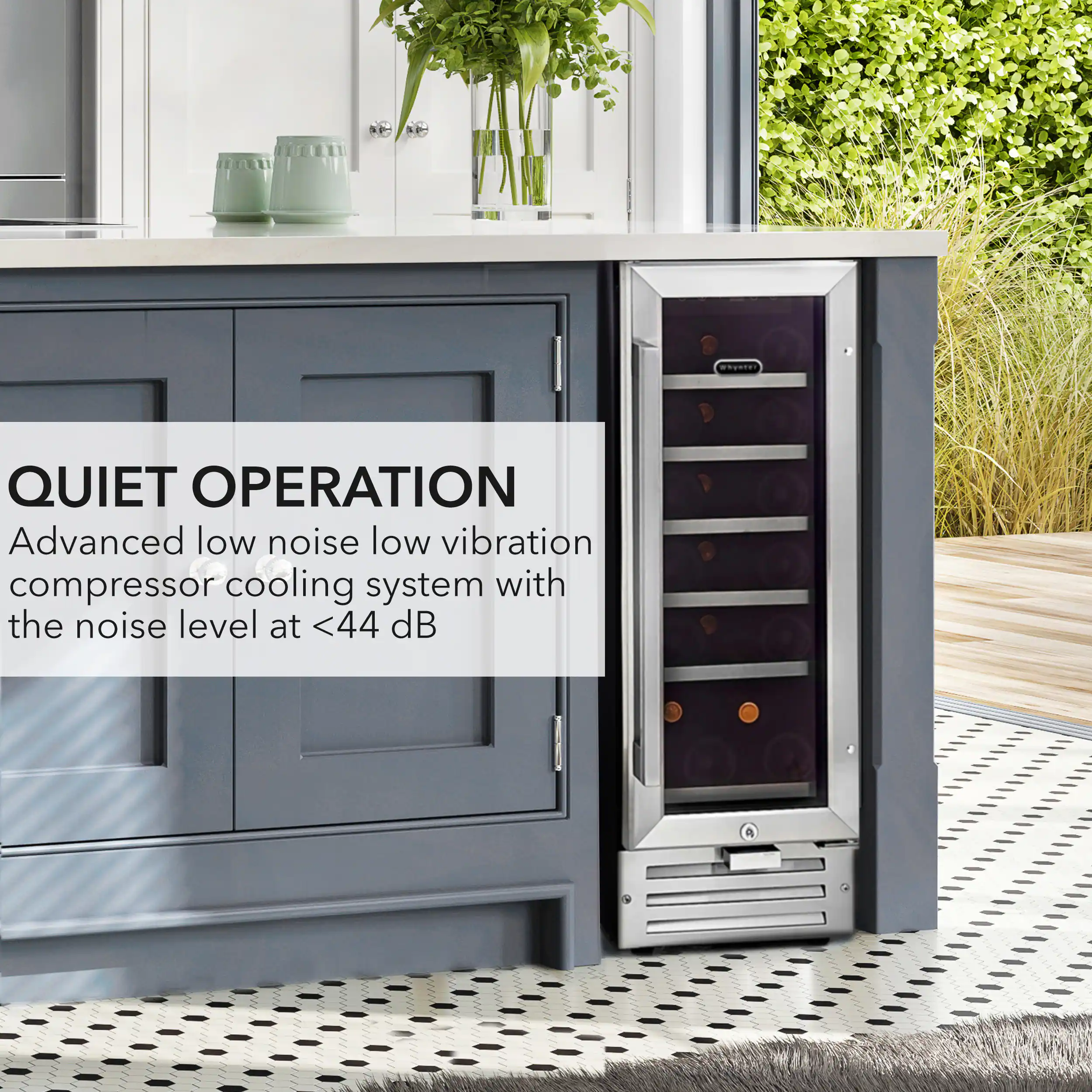 Left. Whynter - 18-Bottle Wine Refrigerator - Black/Stainless-Steel.