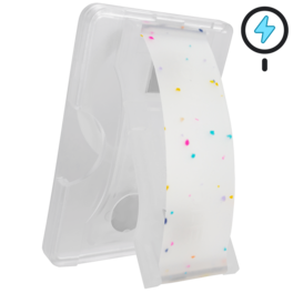 LoveHandle - PRO for MagSafe Universal Magnetic Wallet, Phone Grip & Kickstand with Adapter Ring - Glitter - Confetti
