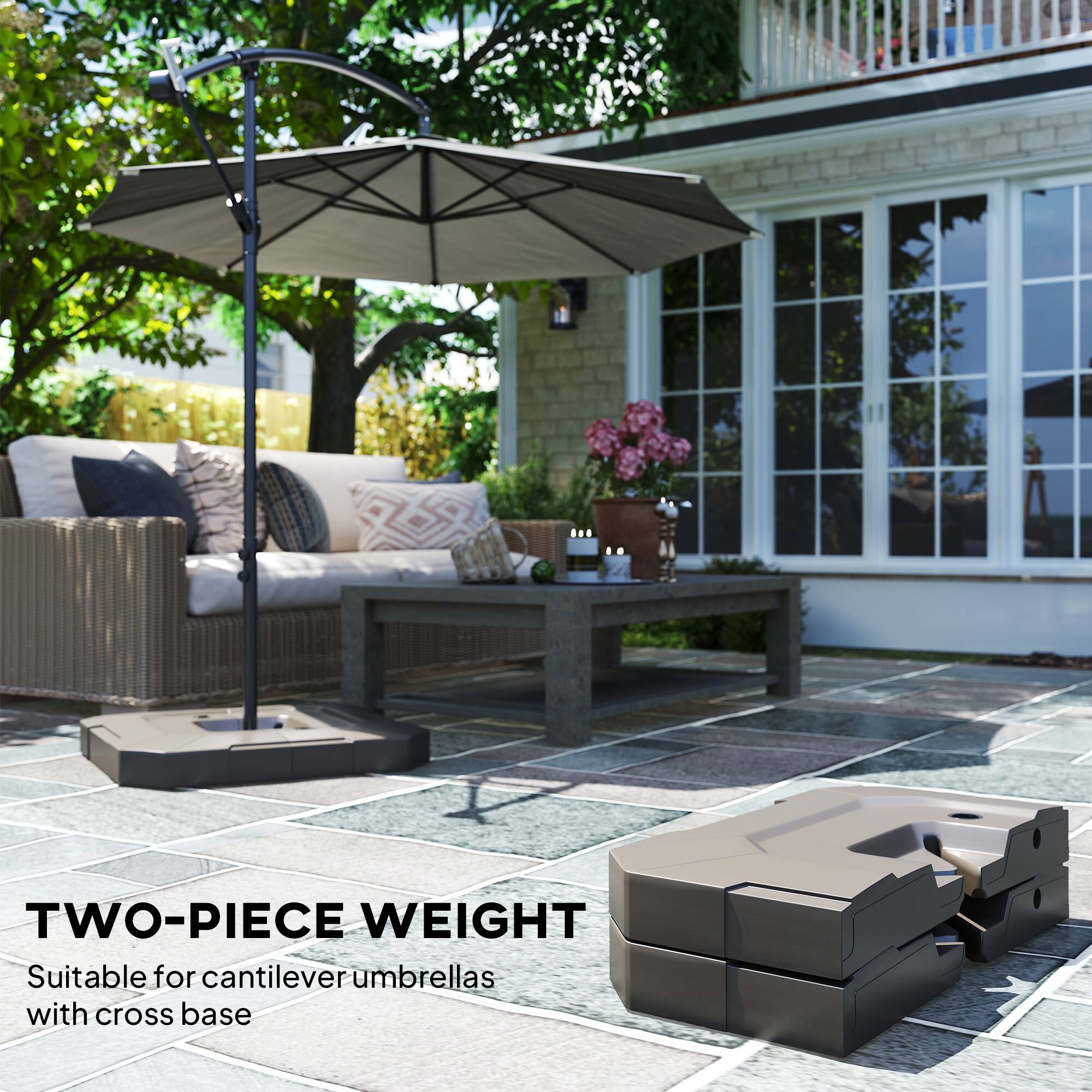 TWO-PIECE WEIGHT  
Suitable for cantilever umbrellas with cross base