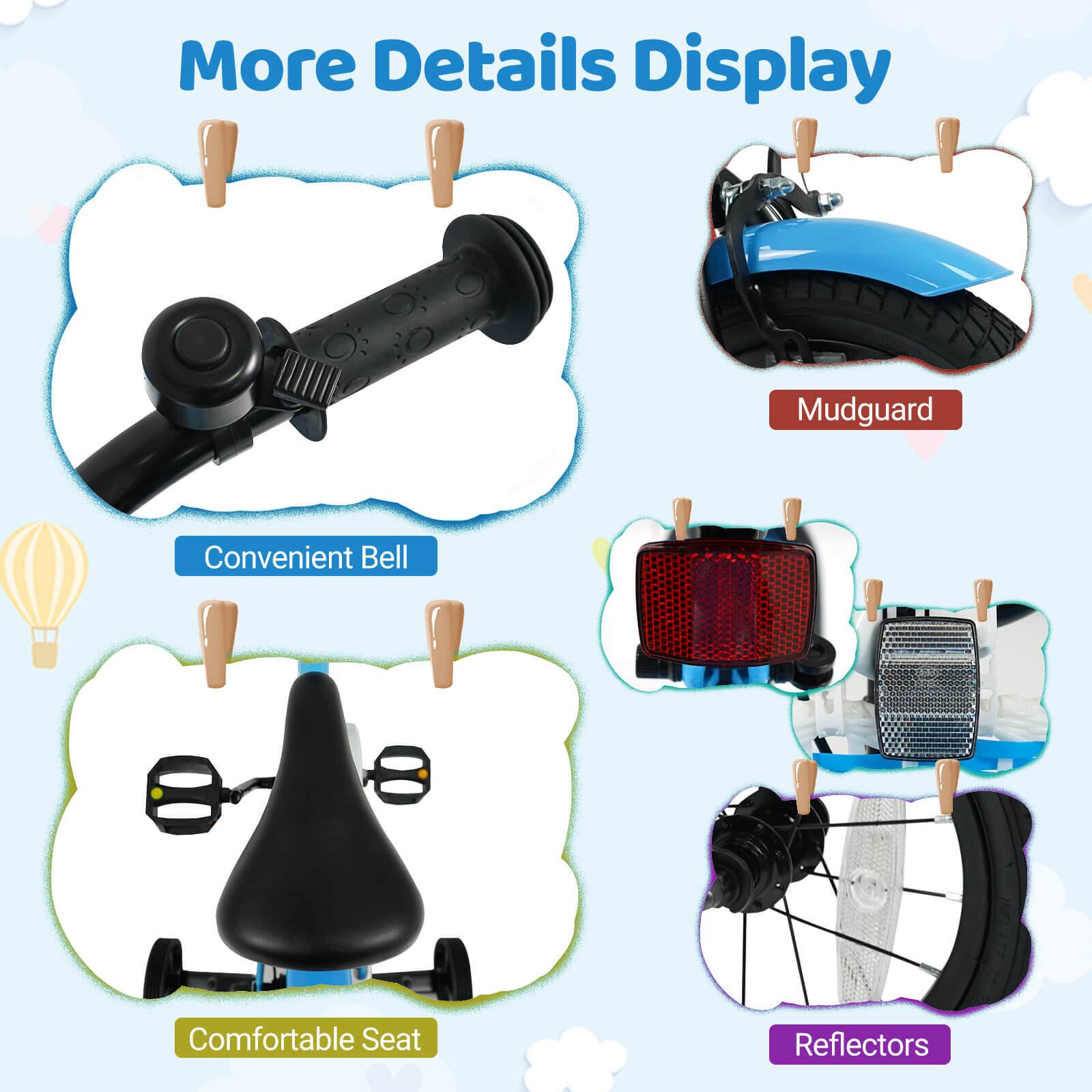 More Details Display

- Convenient Bell
- Mudguard
- Comfortable Seat
- Reflectors