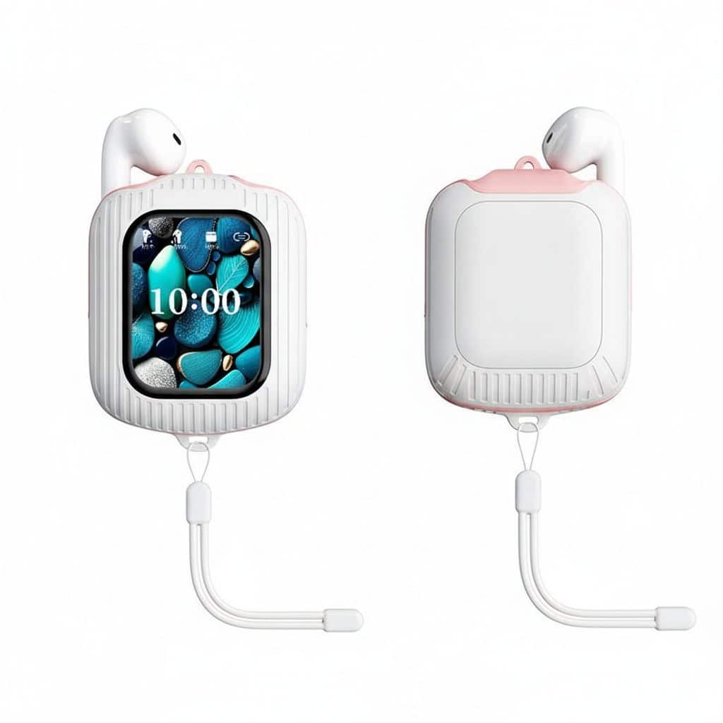 3P Experts - Blink Buds True Wireless Earbuds with Digital Display - White/Pink