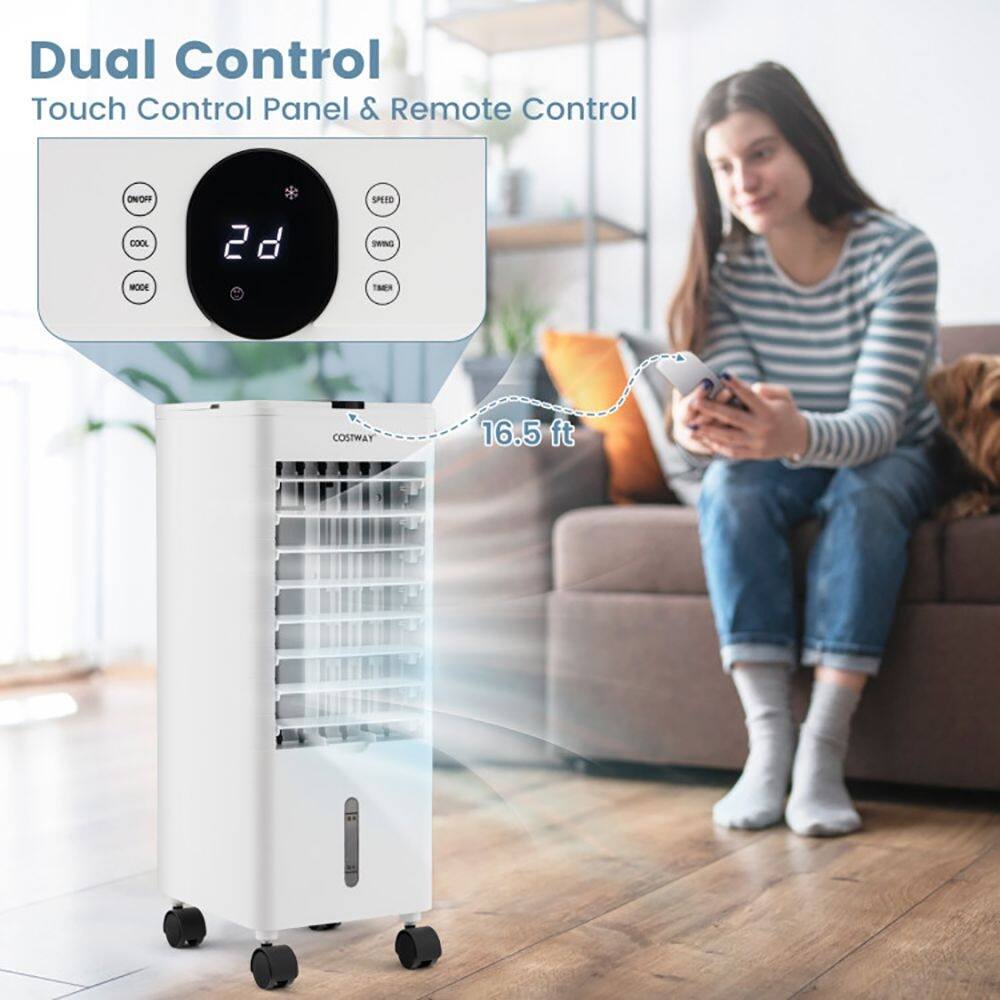 Dual Control Touch Control Panel & Remote Control ON/OFF COOL 2d SPEED -NG MODE COSTWAY 16.5 ft
