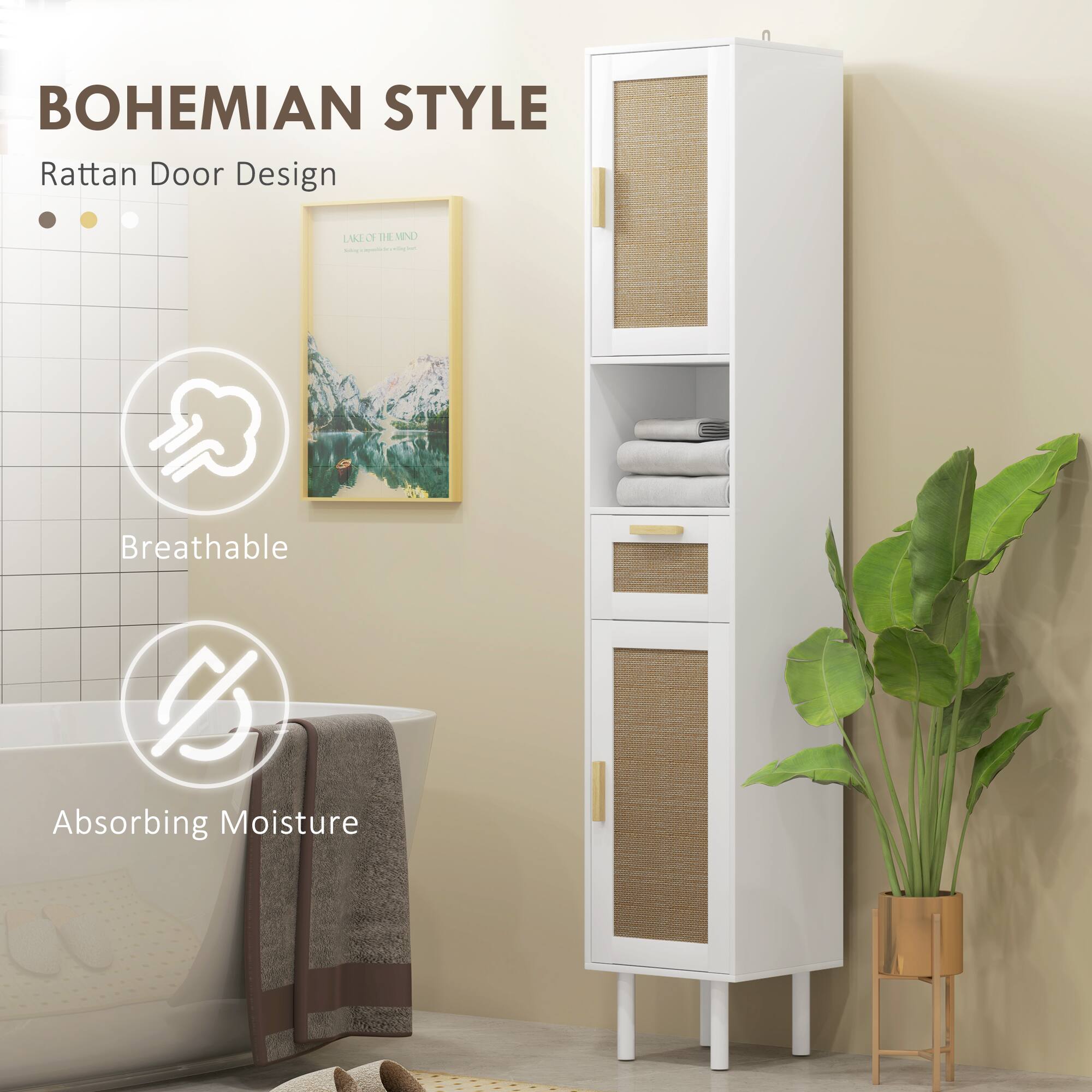 BOHEMIAN STYLE Rattan Door Design Breathable Absorbing Moisture