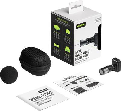 Shure MV88 USB C iPhone Microphone for Portable Podcasting, Live Shure MV88 USB C iPhone Microphone for Portable Podcasting, Live