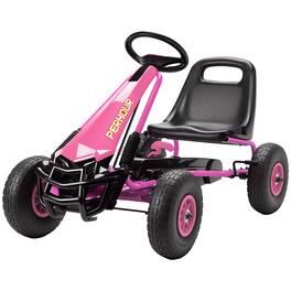Qaba - Go Kart, Pedal Car with Adjustable Seat, EVA Wheels, Brake
