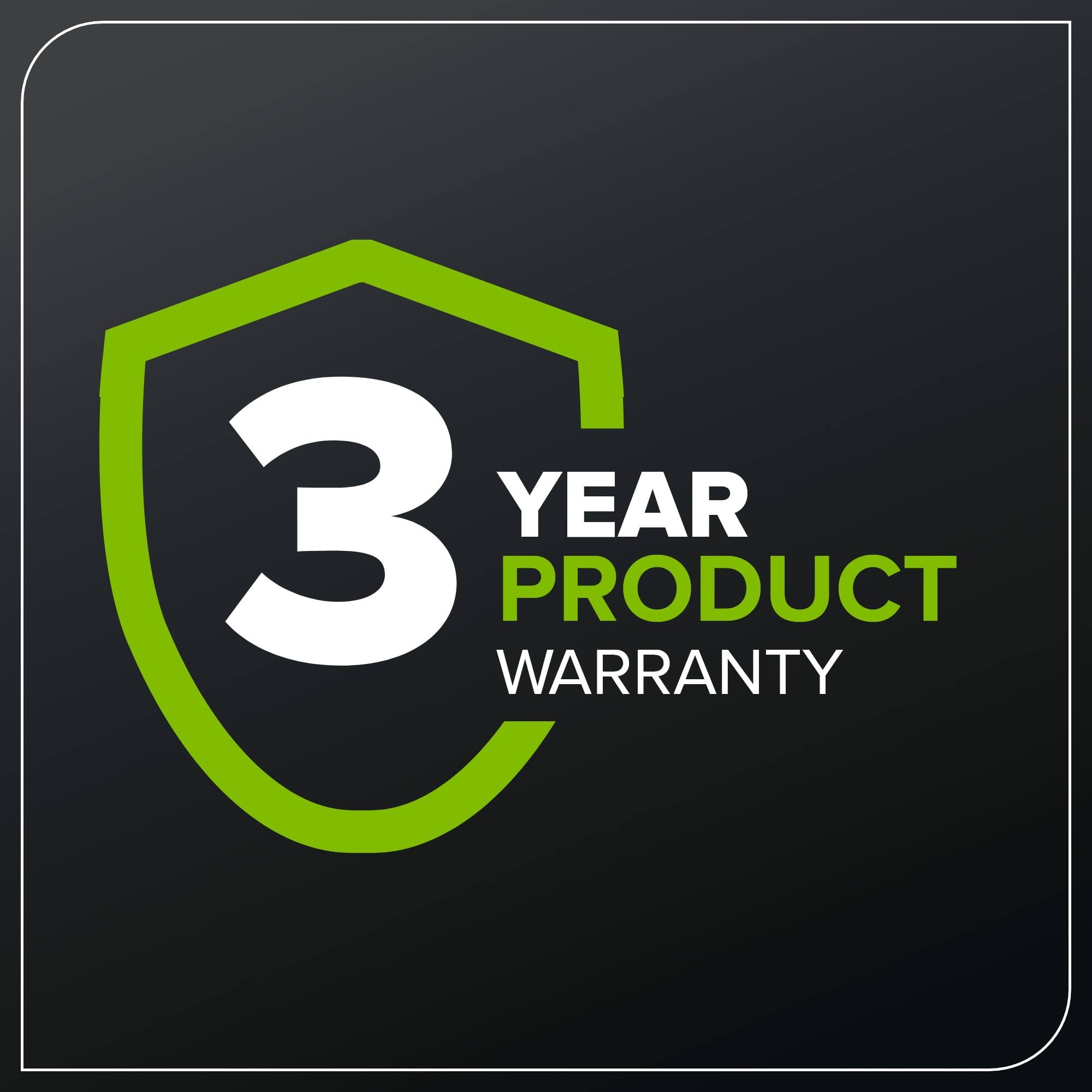 3 YEAR PRODUCT WARRANTY