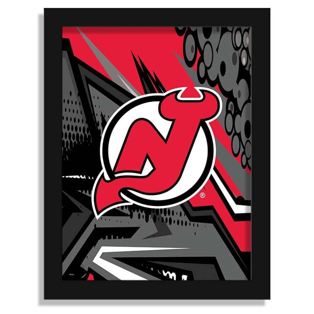 "Fan Creations - New Jersey Devils 12"" x 16"" Team Comic Framed Art Print - Multicolor" price history on PriceWatchPro