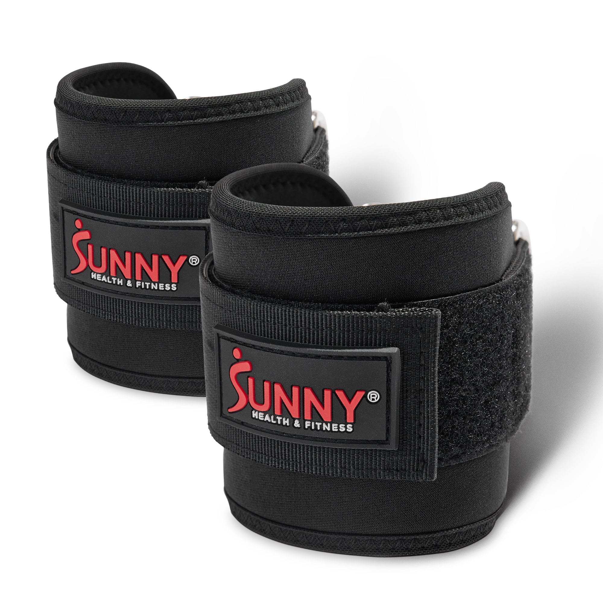 Sunny Health & Fitness - Multi-Function Workout Ankle Straps - Black