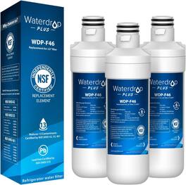 Waterdrop - WDP-F46-3 Refrigerator Water Filter 3-Pack - White
