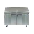 Magic Chef - E-Series 47 in. 9.5 cu. ft. 2 Door Mega Top Sandwich/Salad Prep Table Refrigerator - Stainless Steel
