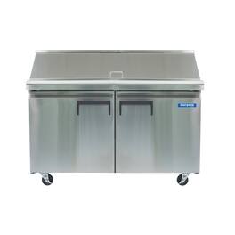 Magic Chef - E-Series 47 in. 9.5 cu. ft. 2 Door Mega Top Sandwich/Salad Prep Table Refrigerator - Stainless Steel