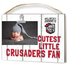 Jardine - Belmont Abbey Crusaders 8'' x 10'' Cutest Little Weathered Logo Clip Photo Frame - White