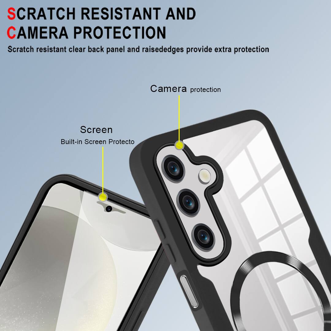 SCRATCH RESISTANT AND CAMERA PROTECTION

Scratch resistant clear back panel and raised edges provide extra protection

Camera protection

Screen

Built-in Screen Protector