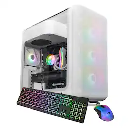 iBUYPOWER - X50 Gaming Desktop - Intel Core Ultra 9 285, NVIDIA GeForce RTX 5070 12GB, 32GB DDR5 RGB RAM, 1TB SSD - White